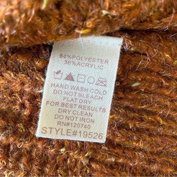 Mystree cabin knit Cardigan oversized sweater fall rustic color front pocket M - Picture 11 of 12